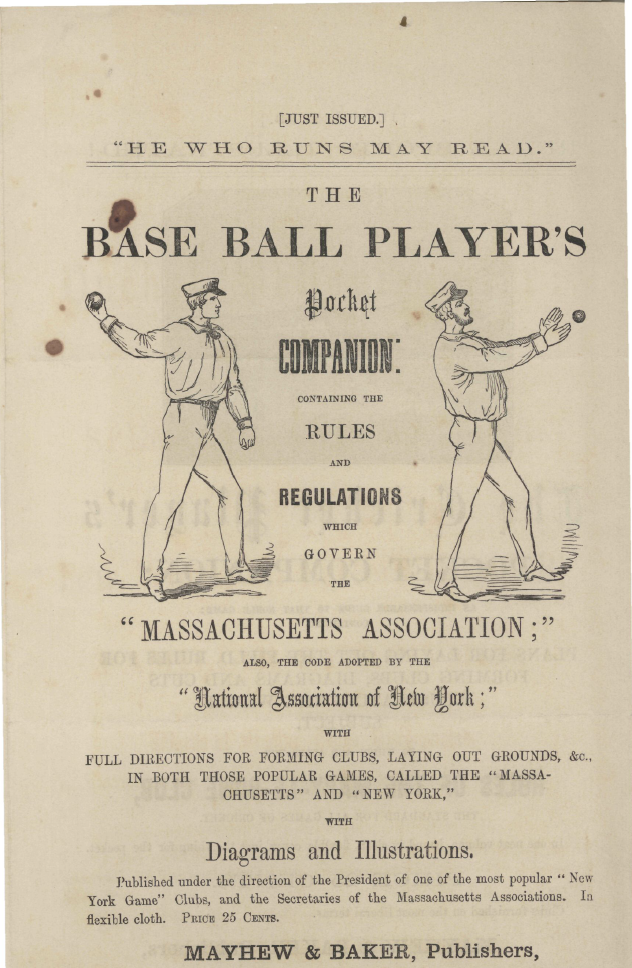 The Massachusetts Association of Base Ball Players eventually caved to the pressure to conform to the New York style of play